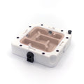 White FlexGrid Nest 4×4 modular ant nest with Labyrinth gypsum insert and KeySnap connector